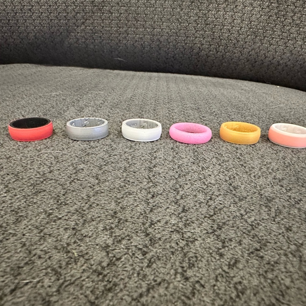 Colorful Silicone Rings Set